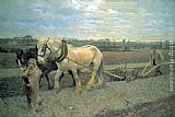 Sir George Clausen Ploughing painting